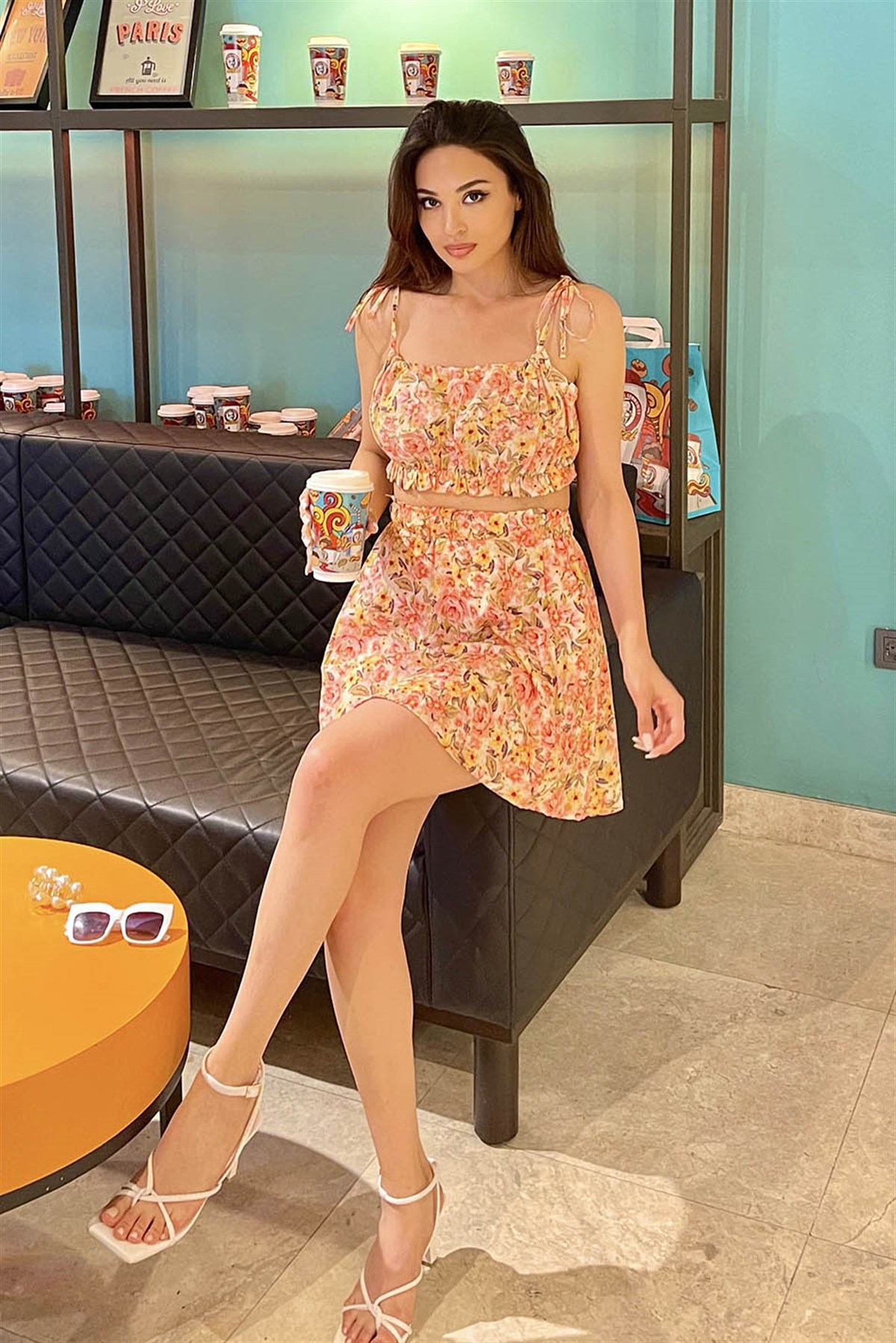 Soft Powder Pool Neck Combed Fabric Unprinted Dresess