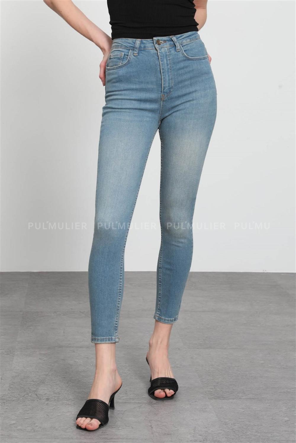 Denim Blue Pool Neck Combed Fabric Unprinted Dresess