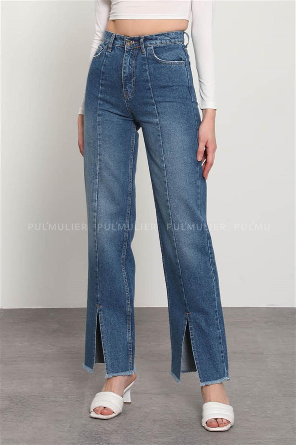Denim Blue Pool Neck Combed Fabric Unprinted Dresess