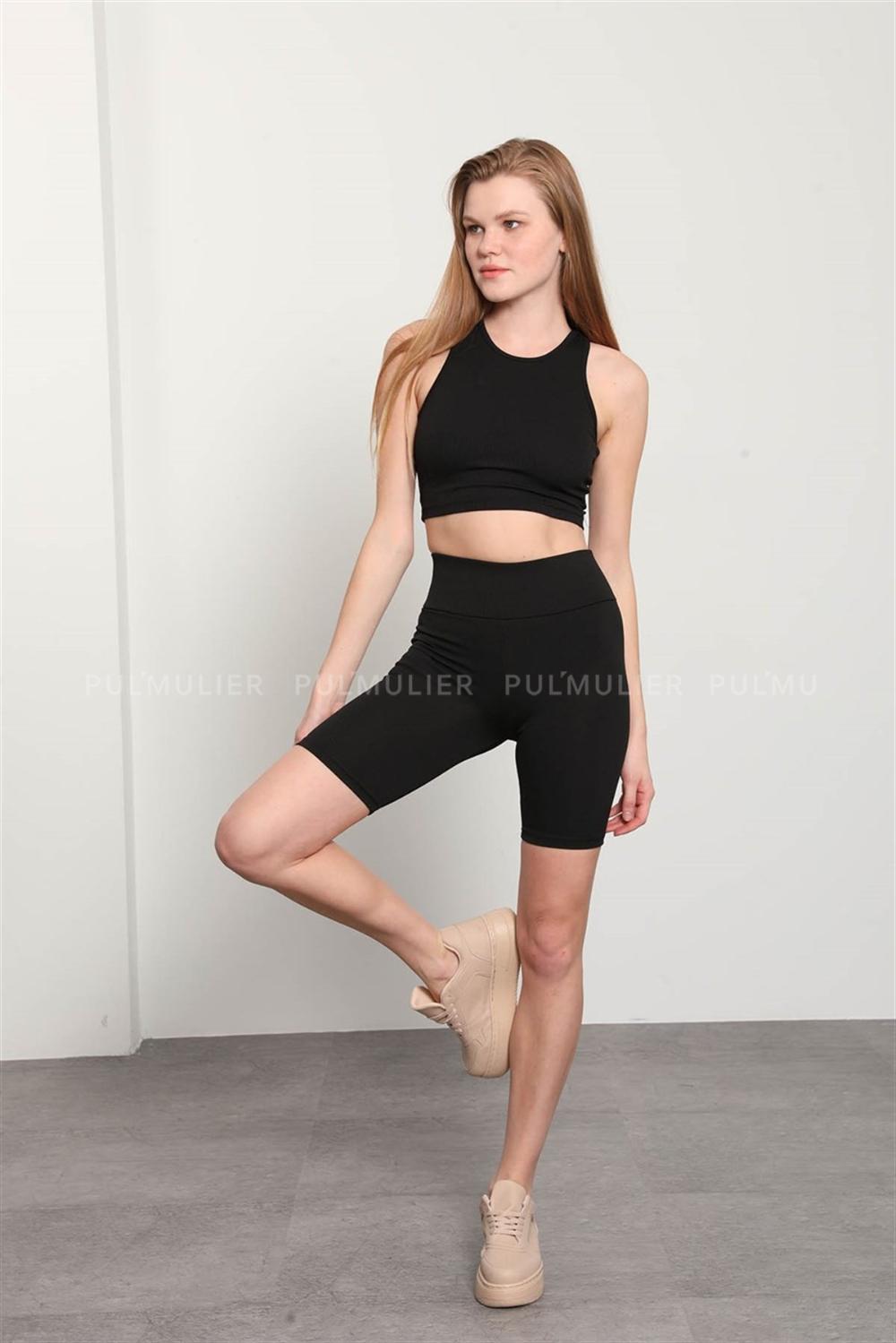 Black Pool Neck Combed Fabric Unprinted Dresess