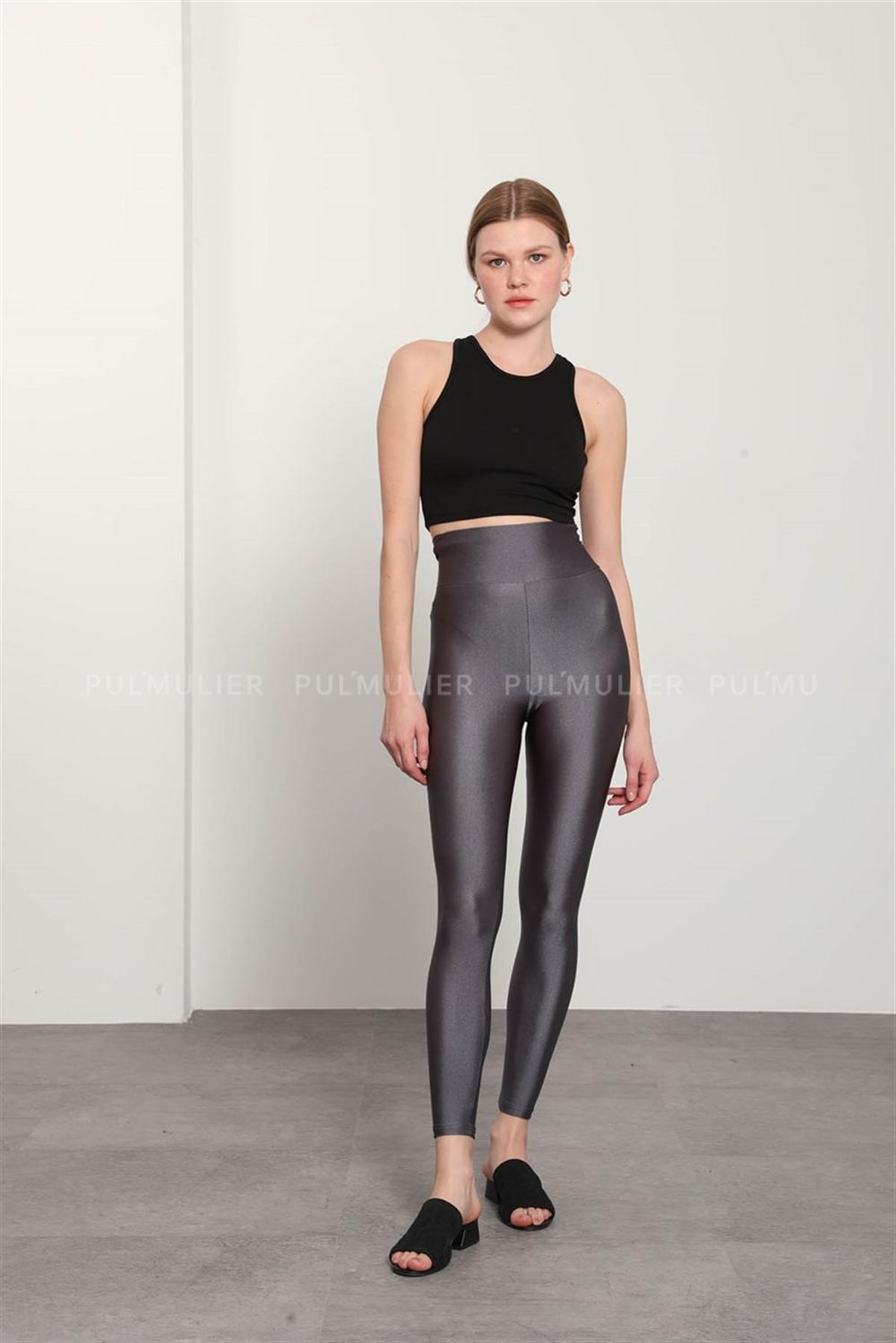 Gray Pool Neck Combed Fabric Unprinted Dresess