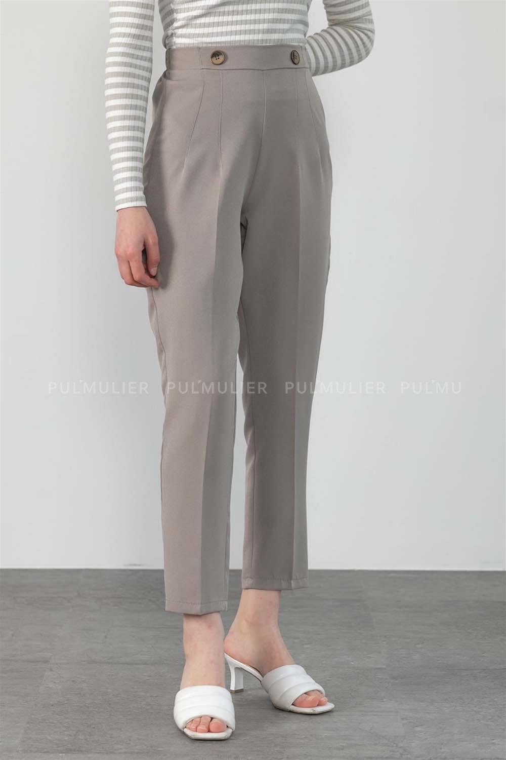 Gray Pool Neck Combed Fabric Unprinted Dresess