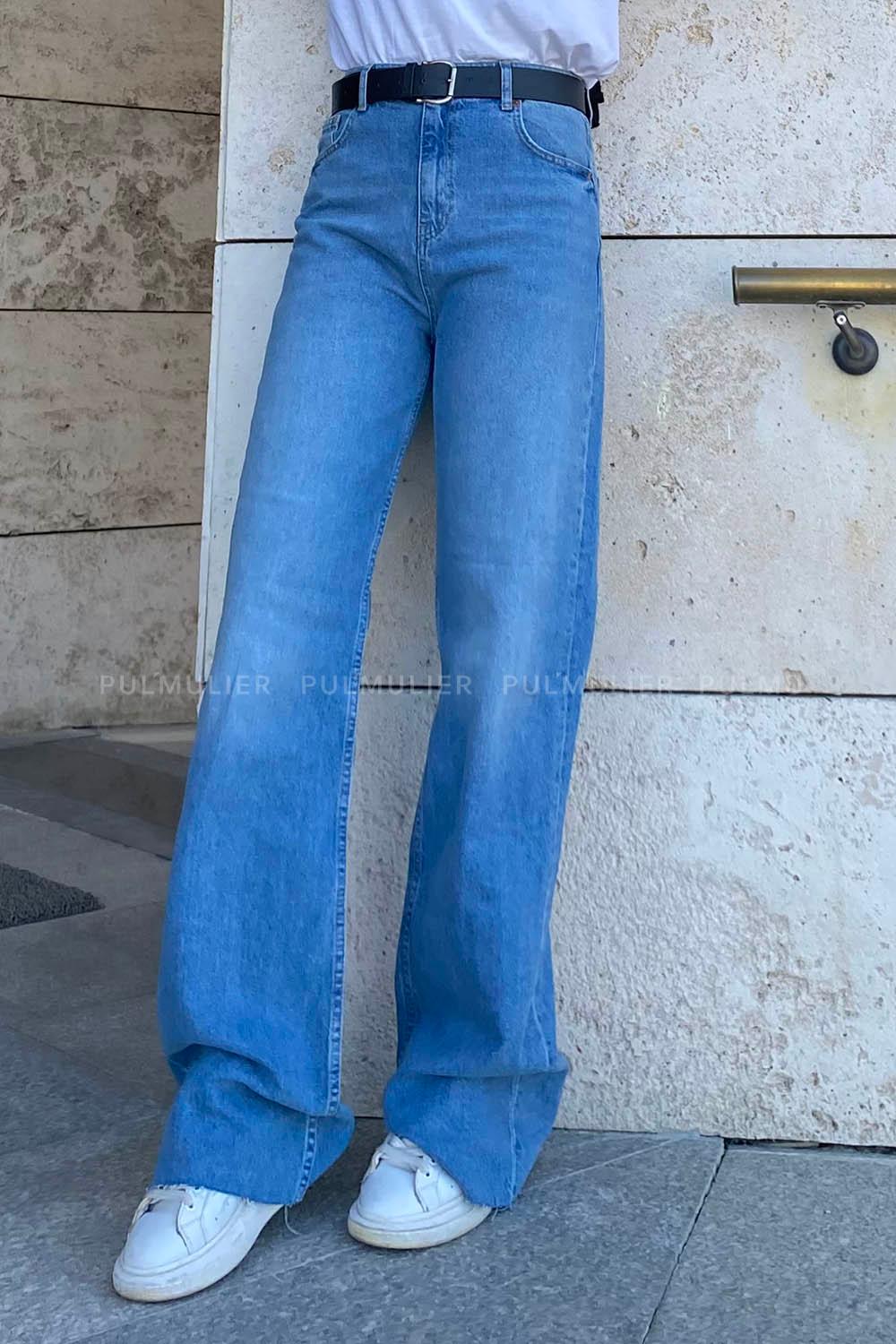 Light Blue Denim High Waist Denim Pants