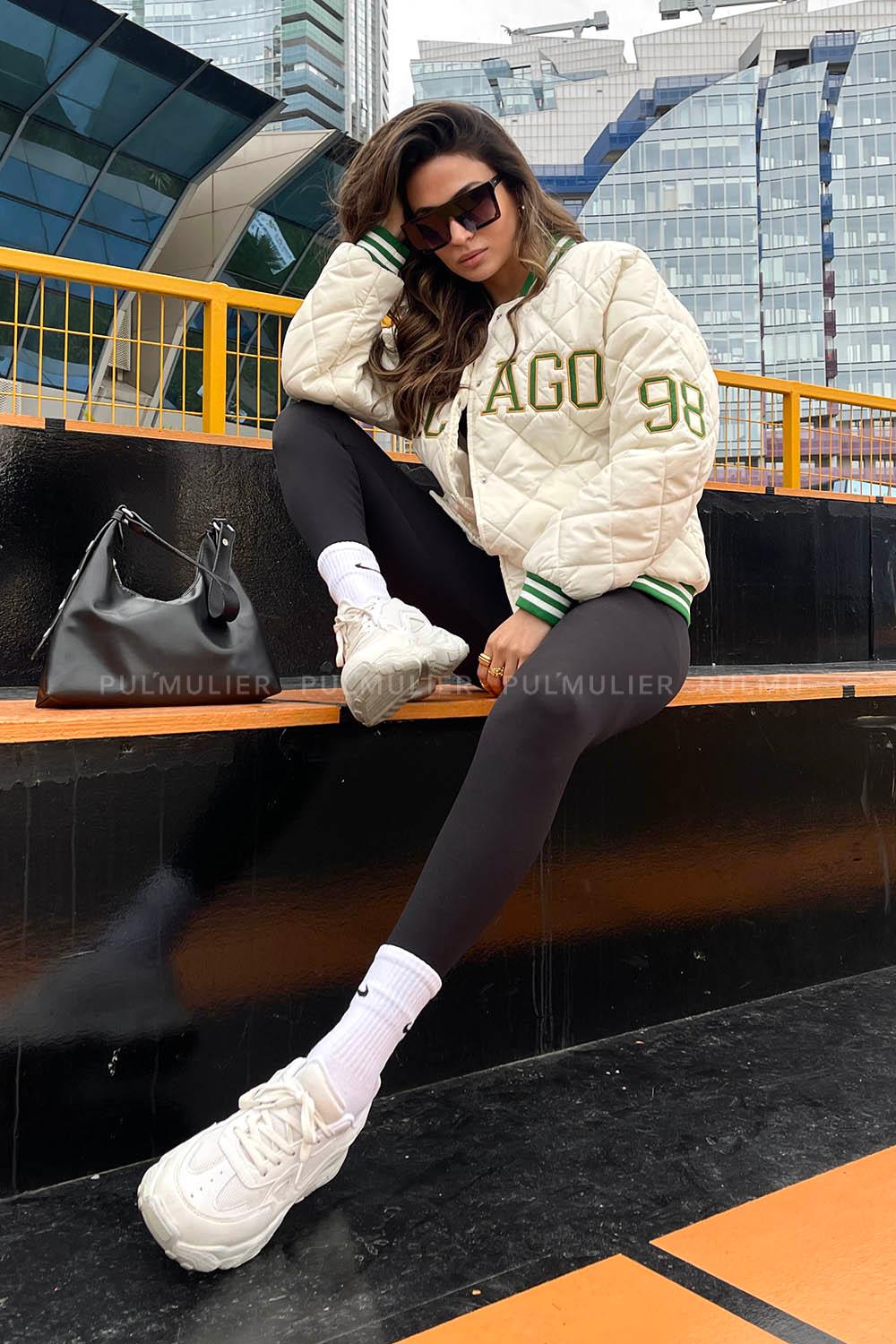 Green Shirt Collar Long Arm Coat