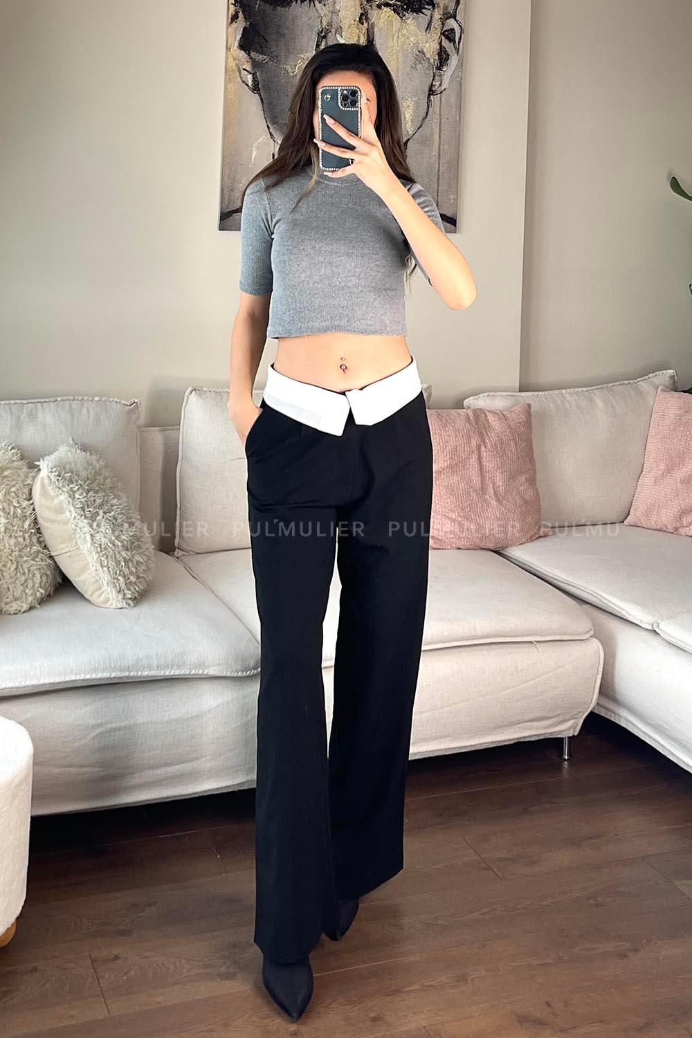 Gray Crew Neck Long Arm Combed Fabric Body