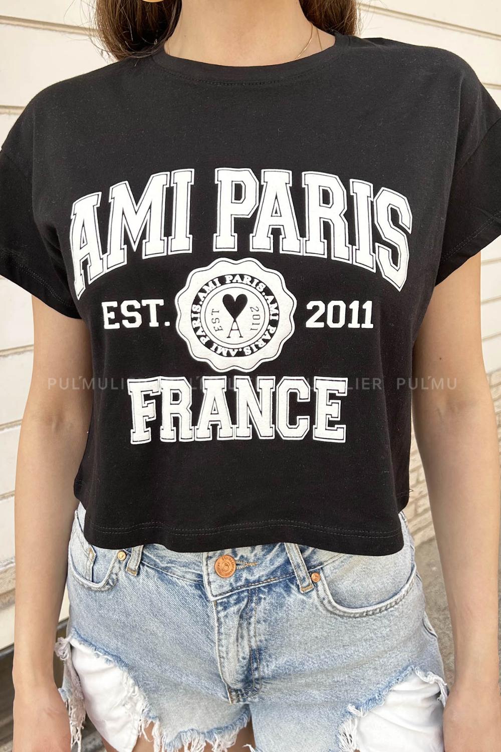 Black Medium Crew Neck Short Arm Cotton Fabric Printed T-shirt