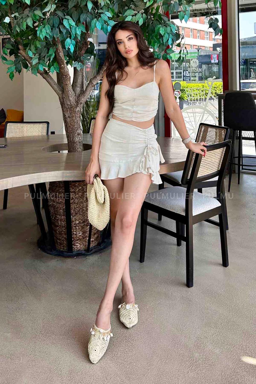 Stone Shirt Collar Long Arm Without Accessories Cotton Fabric Regular Trousers Comfortable Suit