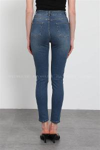 Denim Blue Pool Neck Combed Fabric Unprinted Dresess