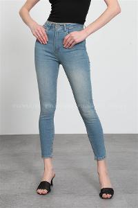 Denim Blue Pool Neck Combed Fabric Unprinted Dresess