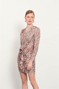 Soft Powder Pool Neck Combed Fabric Unprinted Dresess