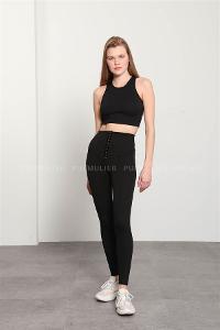Black Pool Neck Combed Fabric Unprinted Dresess