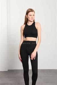 Black Pool Neck Combed Fabric Unprinted Dresess