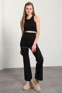 Black Pool Neck Combed Fabric Unprinted Dresess