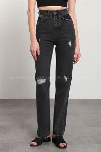 Black Pool Neck Combed Fabric Unprinted Dresess