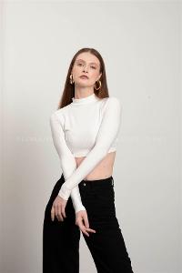 White Pool Neck Combed Fabric Unprinted Dresess