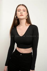 Black Pool Neck Combed Fabric Unprinted Dresess