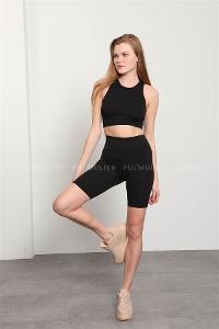 Black Pool Neck Combed Fabric Unprinted Dresess