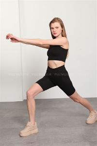 Black Pool Neck Combed Fabric Unprinted Dresess