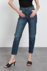 Denim Blue Pool Neck Combed Fabric Unprinted Dresess
