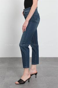 Denim Blue Pool Neck Combed Fabric Unprinted Dresess