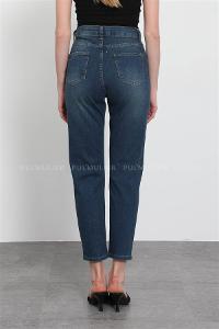 Denim Blue Pool Neck Combed Fabric Unprinted Dresess