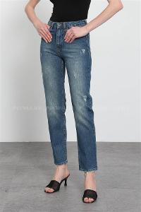 Blue Pool Neck Combed Fabric Unprinted Dresess