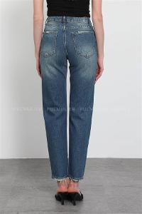 Blue Pool Neck Combed Fabric Unprinted Dresess