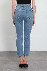 Denim Blue Pool Neck Combed Fabric Unprinted Dresess