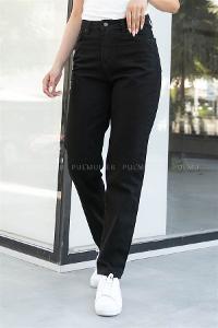 Black Pool Neck Combed Fabric Unprinted Dresess