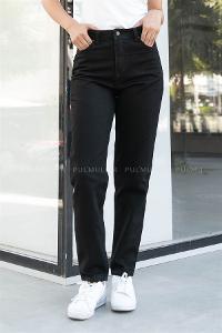 Black Pool Neck Combed Fabric Unprinted Dresess