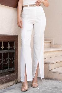 Ecru Pool Neck Combed Fabric Unprinted Dresess
