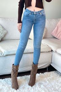 Ice Blue Denim High Waist Denim Pants