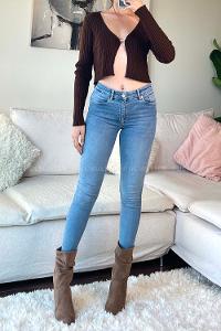 Ice Blue Denim High Waist Denim Pants