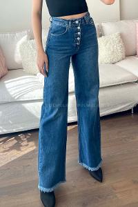 Blue Denim High Waist Denim Pants
