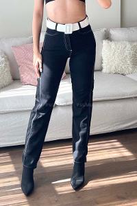 Black Gabardin High Waist Comfortable Pants