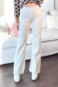 Beige Denim High Waist Denim Pants