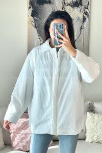 Ecru Shirt Collar Long Arm Coat
