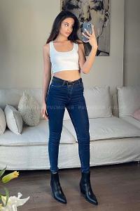 White Normal Neck Long Arm Knitwear Crop