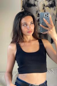 Black Normal Neck Long Arm Knitwear Crop