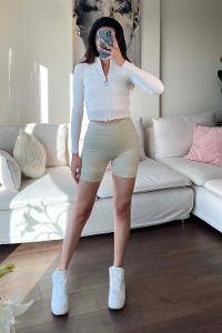 White Mock Turtle Neck Long Arm Knitwear Cardigan