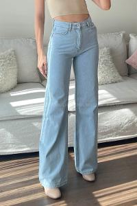 Light Blue Denim High Waist Denim Pants