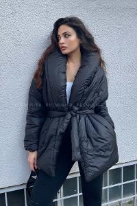 Black-29 Shirt Collar Long Arm Coat