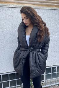 Black-29 Shirt Collar Long Arm Coat
