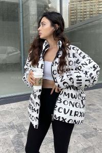 White Shirt Collar Long Arm Coat