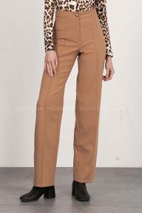 Camel Cotton High Waist Comfortable Pants