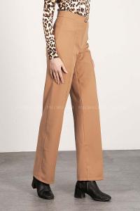 Camel Cotton High Waist Comfortable Pants