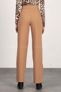 Camel Cotton High Waist Comfortable Pants