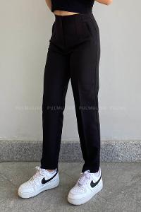 Black Cotton High Waist Comfortable Pants