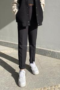 Black Cotton High Waist Comfortable Pants