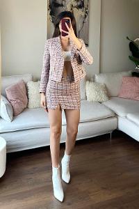 Tile Scoop Neck Long Arm Without Accessories Cotton Comfortable Suit